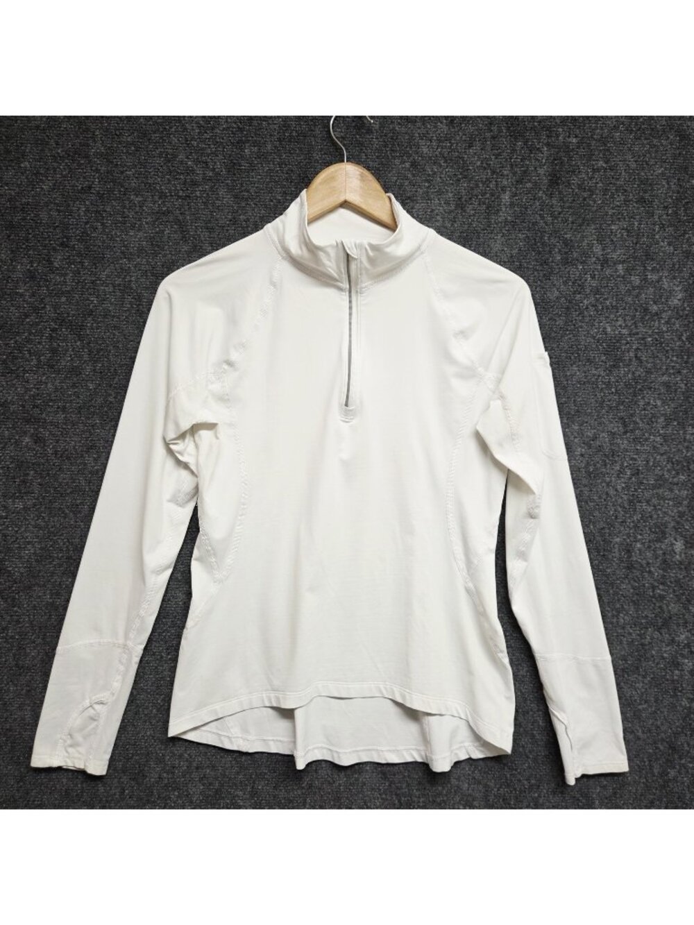 BloqUV Zip Top Women's Medium White UPF 50+ Sun Protective Active Mock Neck